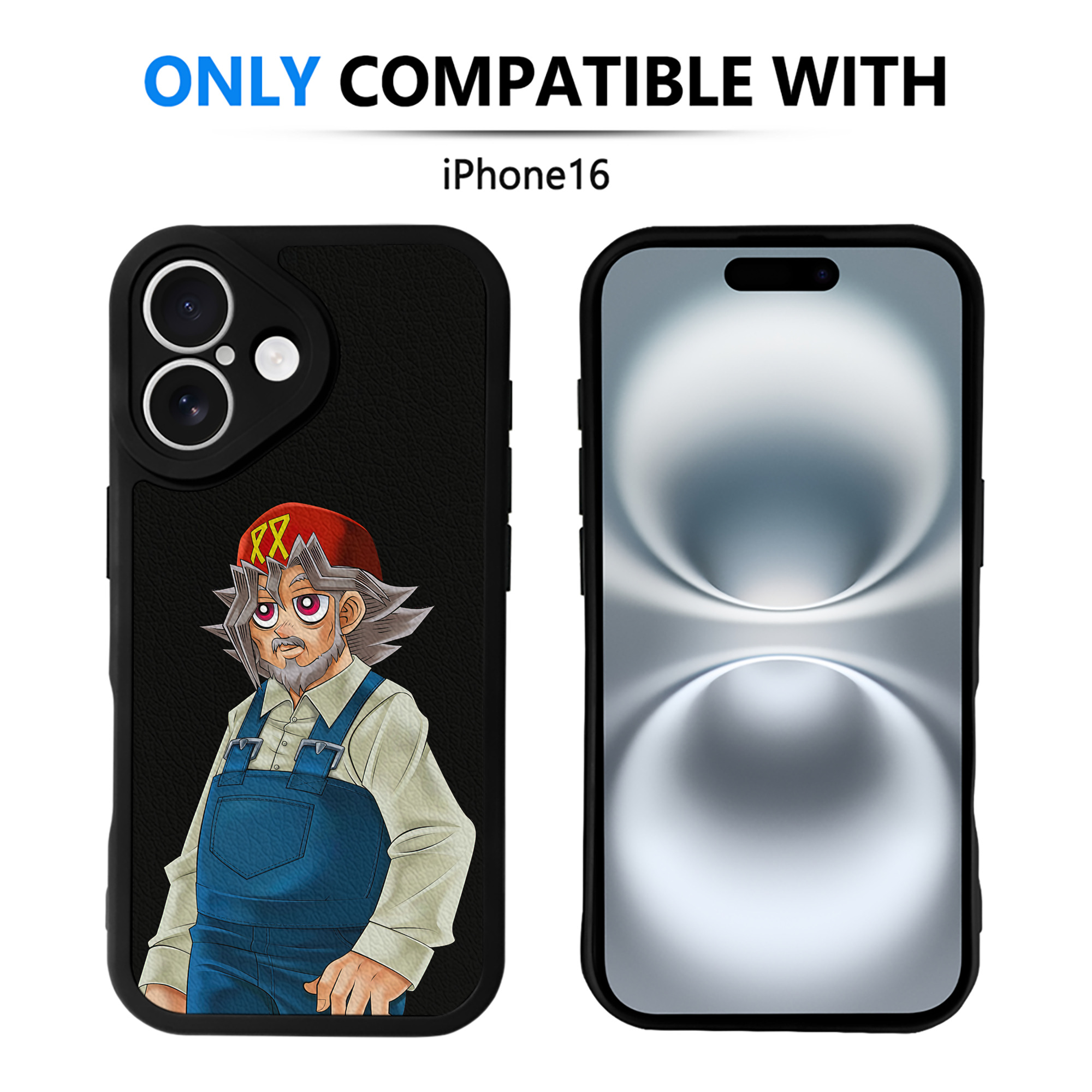 遊☆戯☆王 Yu-Gi-Oh! 【iPhone 16シリーズ対応】シリコンスマホケース（レザー調） 材質：シリコン